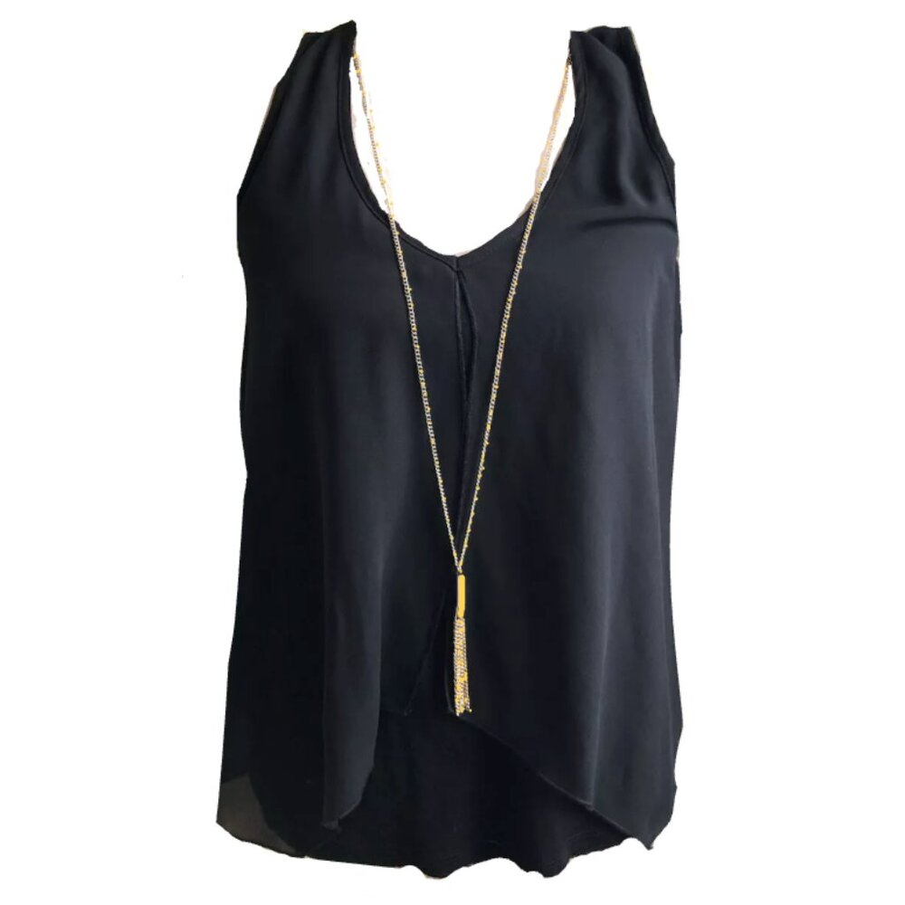 Women's IZ Byer Layered Tank Top with Removable Necklace